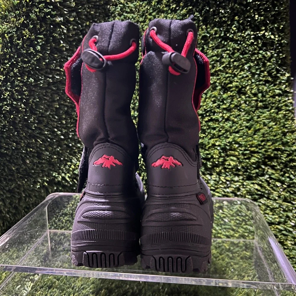 Tundra Quebec Wide Snow Boot Size 13 Little Kid Black/Red Winter Waterproof